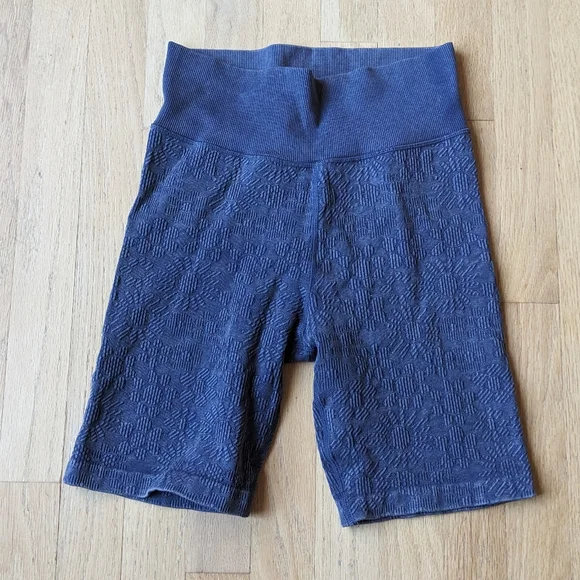 aerie Shorts Offline Aerie Dusty Blue Textured Floral Print